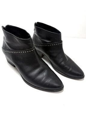 Thursday Boot Co. Black Leather Rein Ankle Boots 9